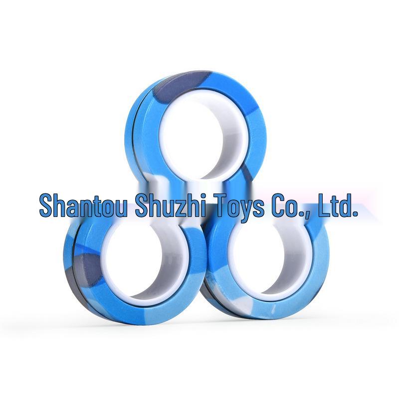 Браслет-кольцо на магните цвета хаки с граффити и спиннер для пальца