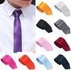 Fashion Norrow Tie Party 1PC Wedding Shirt Accessories 5cm Slim Satin Silk Neck Tie Men Suit Neck Tie