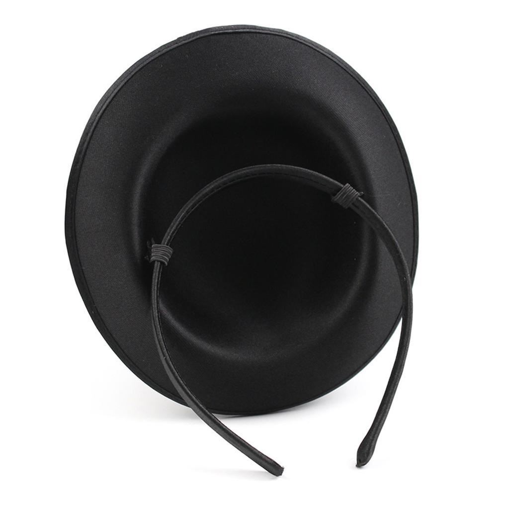 Elegant Magicians Hat Top Hat Headband for Unisex Fashion Accessory Stylish Lady Panama Hat Detail