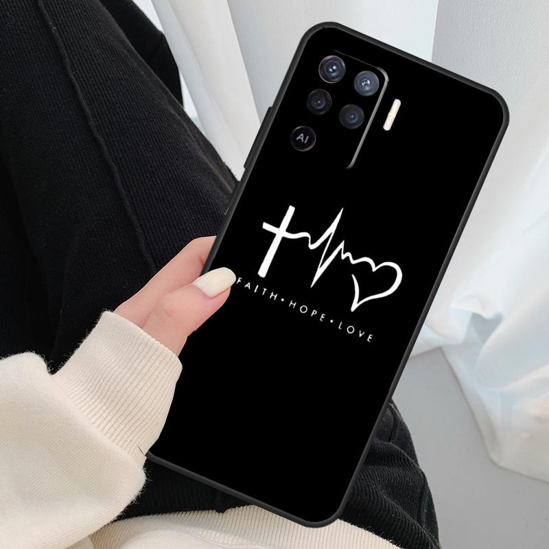 Христос Иисус Библейский стих Крест Чехол Для Oppo A40 A60 A80 A5 Pro A15 A16 A17 A57 A77 A94 A74 A54 A76 A96 A18 A38 A58 A78 A98