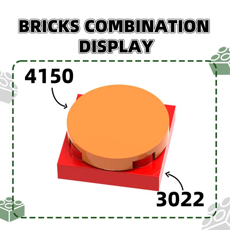Нетоксичный 322 шт./Лот 4150 Плитка Круглая 2x2 Строительный Блок Moc Классические Аксессуары Совместимый с Кирпичом Детские Игрушки Подарочная Коробка