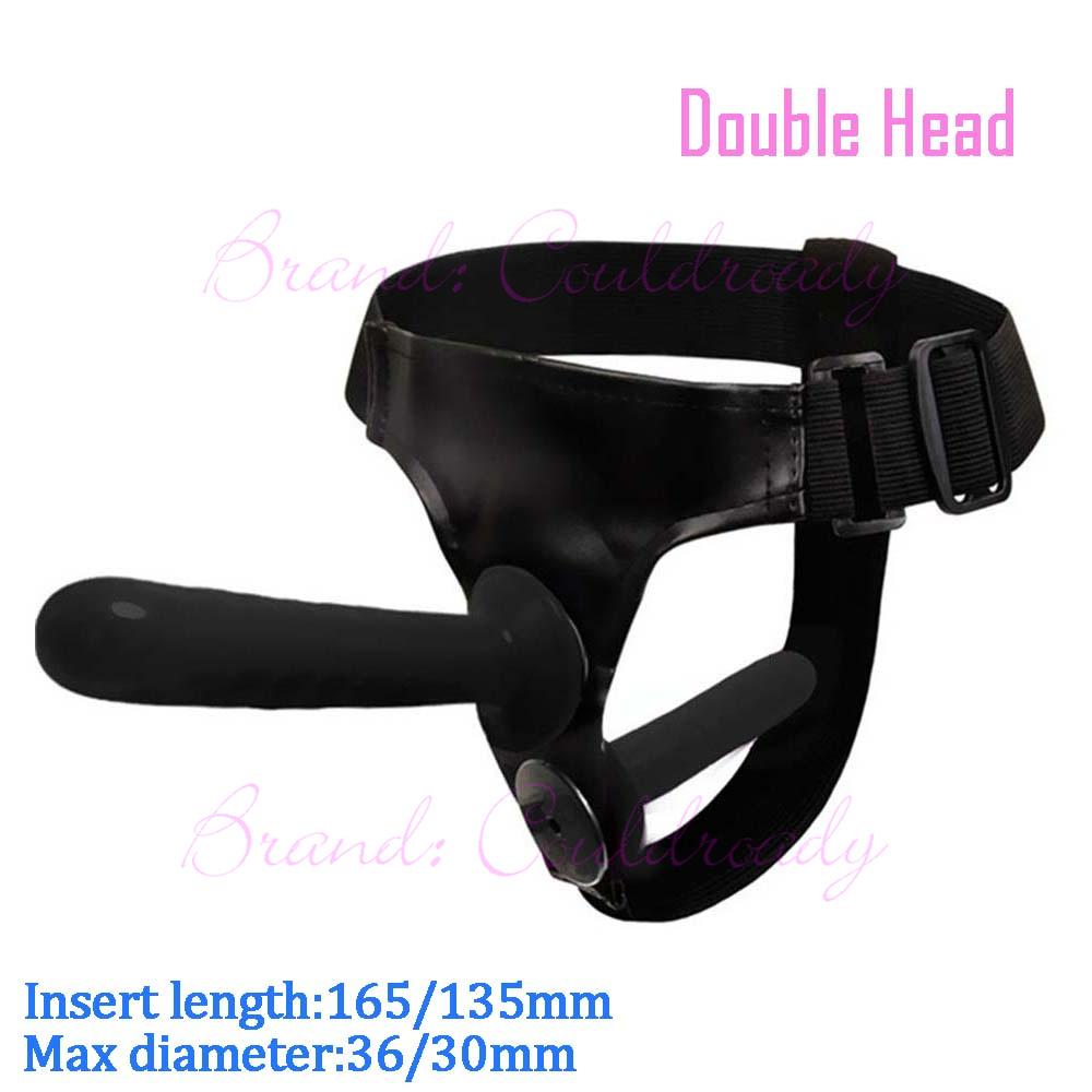 Double Penis Dual Ended Strapon Ultra Elastic Harness Belt Strap On Dildo Adult Sex Toys for Woman Couples Anal Soft Dildos