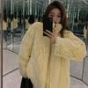 Осенне-зимняя мода тканое искусственное овечье пальто средней и длинной длины свободное искусственное меховое пальто из кролика Рекс для женщин