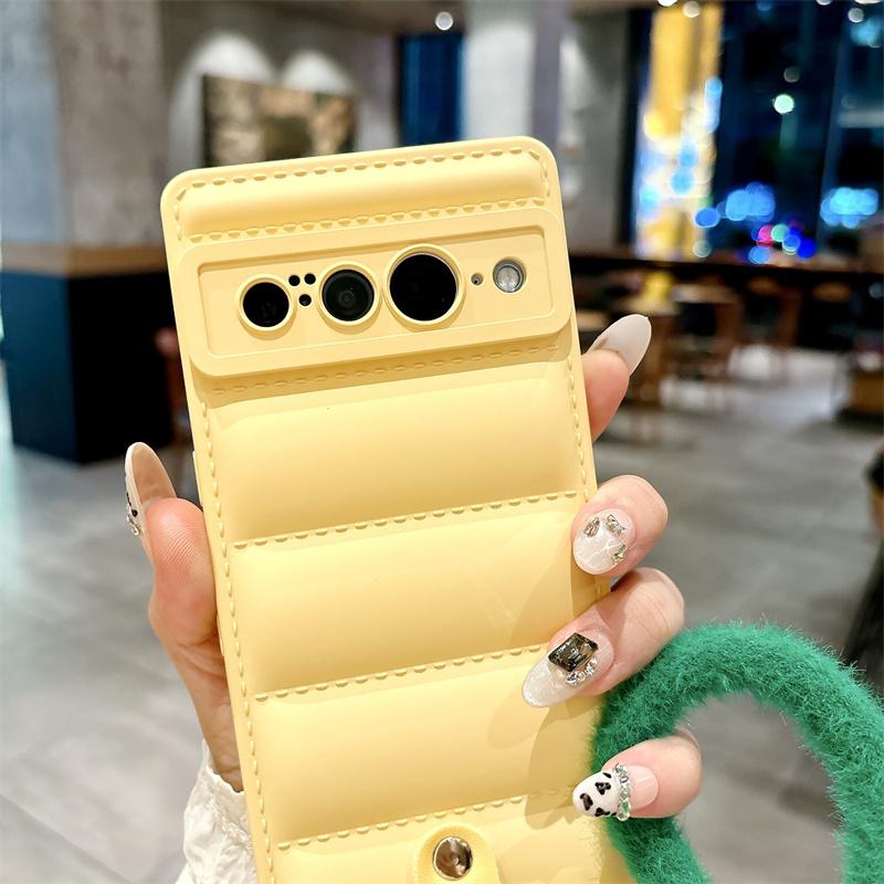 Мягкий силиконовый чехол-ремешок для телефона цвета конфет для Google Pixel 8 Pro, ремешок на руку, чехол из жидкого силикагеля для GOOGLE Pixel 7 6 Pro 5a 4a 3 4 XL