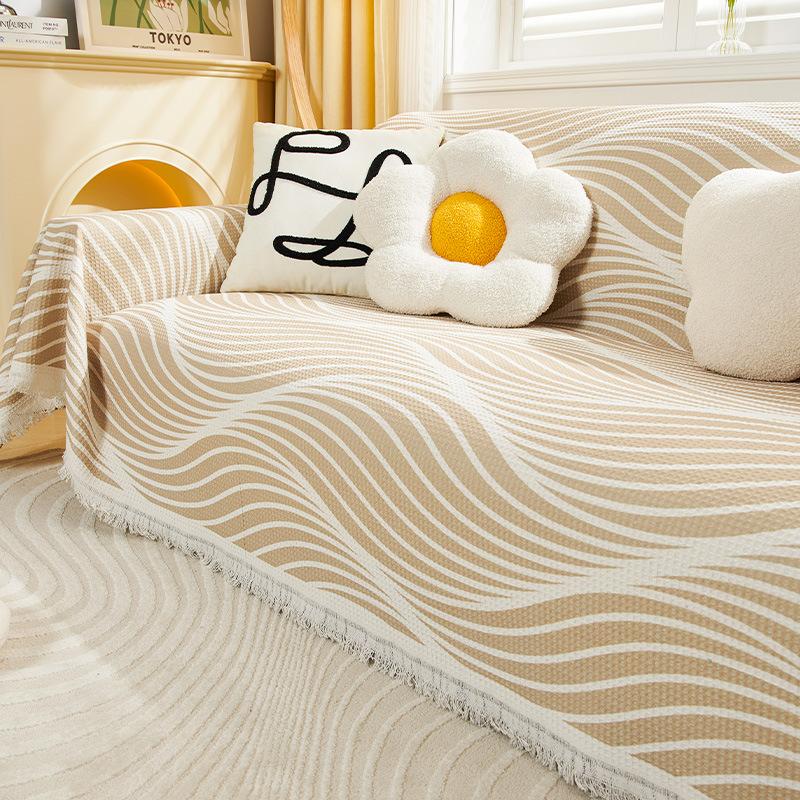 New Style Small and Fresh Anti-cat Scratch Sofa Cover Blanket Extra Large Straight Row Four-season Universal Sofa Cover Cloth