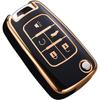 For Chevy Key Fob Cover, Premium TPU Full Protection Key Fob Case for Chevrolet Equinox Camaro Cruze Malibu Sonic Buick Terrain