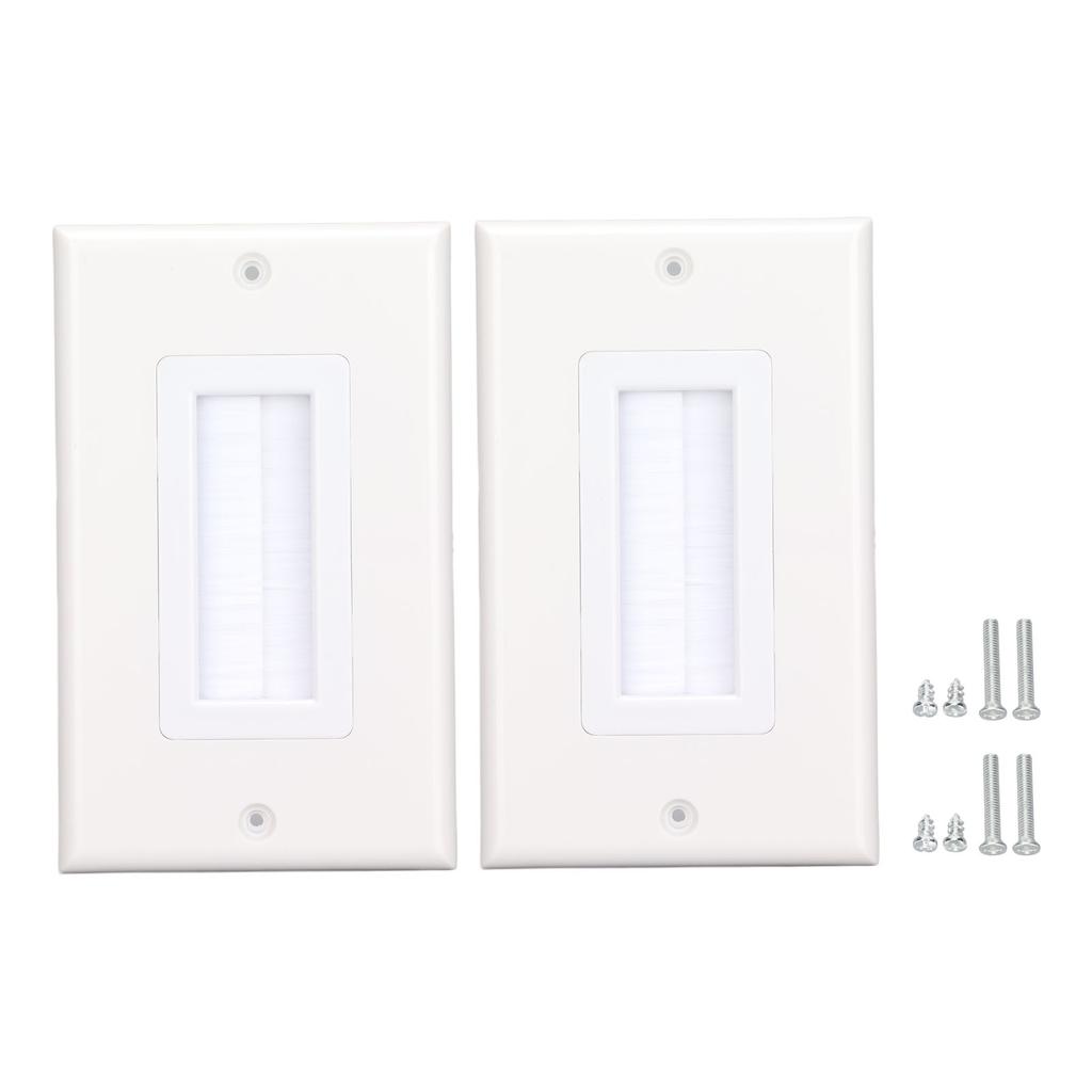 Настенная панель-щетка ABS Пылезащитная вставка для прокладки кабеля Щетинистая настенная розетка для HD Мультимедиа