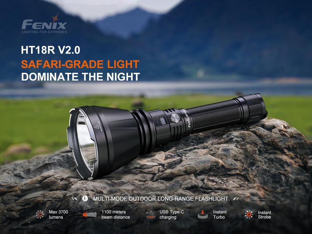 Fenix HT18R Flashlight with 1100m Beam Distance V2.0