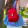 Color Casual Solid Travel Nylon Backpack Waterproof Design Teens Students Bag