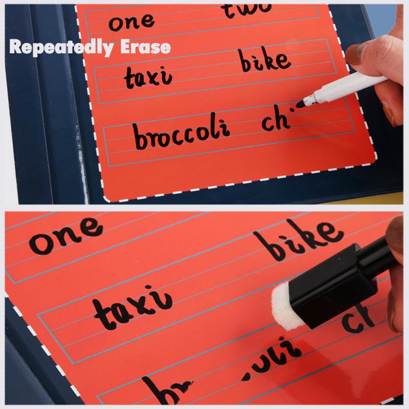 Развитие Монтессори для малышей Карточки с английским алфавитом Магнитные игрушки-пазлы Раннее обучение Изучение слов Письмо Правописание Учебные пособия