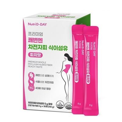 Nutri D-Day Diet Premium Kwaebyeonen Псиллиум шелуха диетическое волокно 30 пакетиков, 240 г, 1 шт, корейская здоровая пища