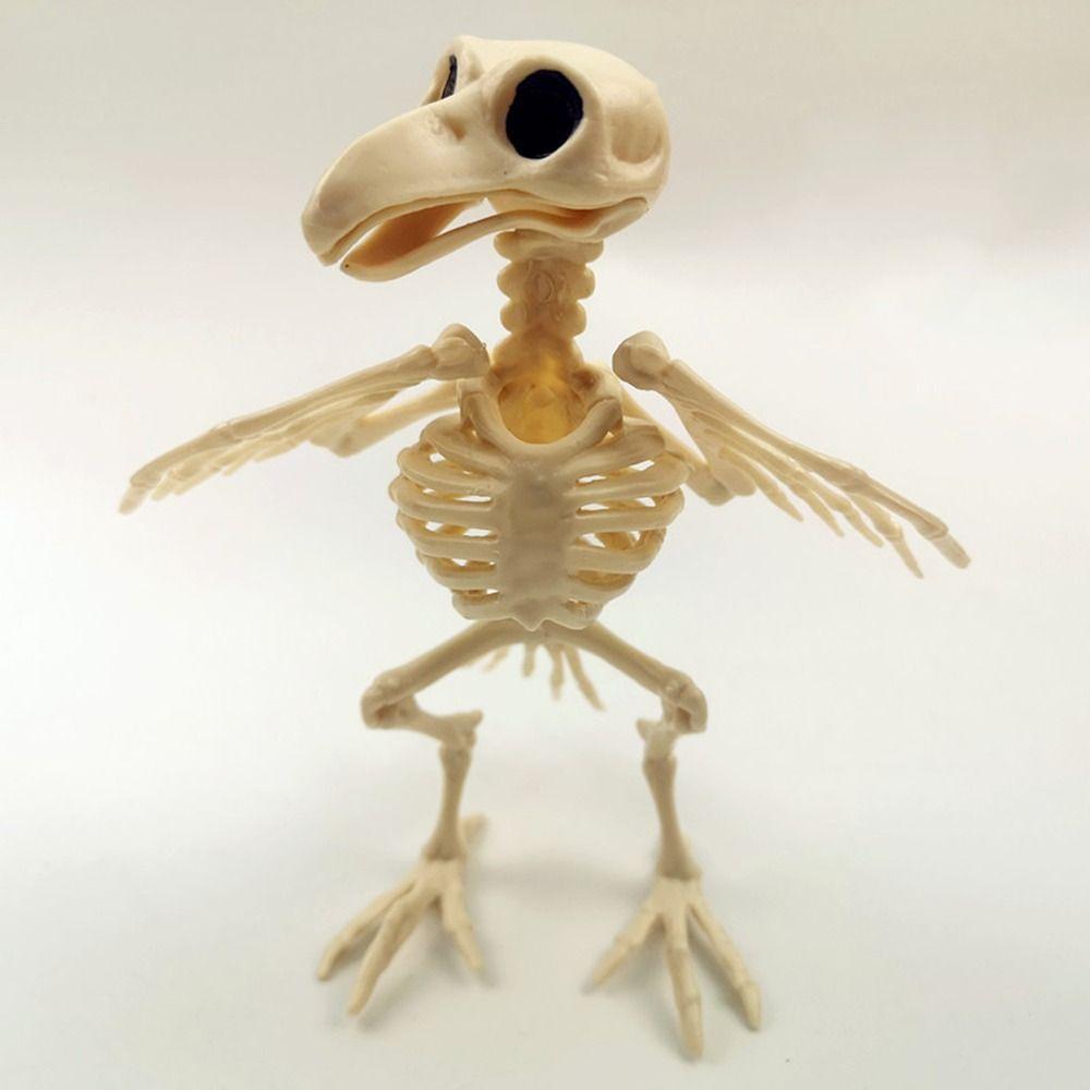 New Halloween Prop Plastic Animal Skeleton Bones Skeleton Raven Halloween Decoration Crow Skeleton