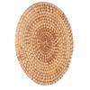 Woven Round Placemat Natural Rattan Braid Hot Insulation Placemat for Large Vessels Hot Dishes Pan Pot16cm   6.3in