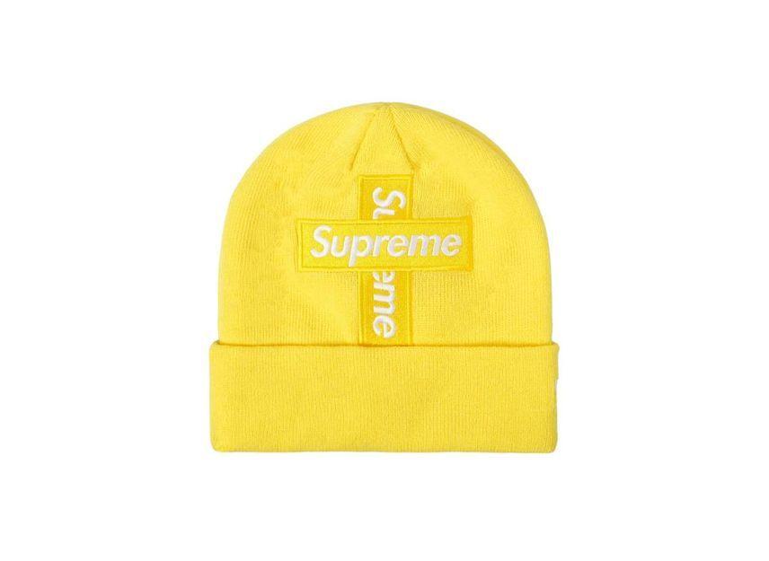 Supreme Шапка New Era с логотипом Cross Box Желтая