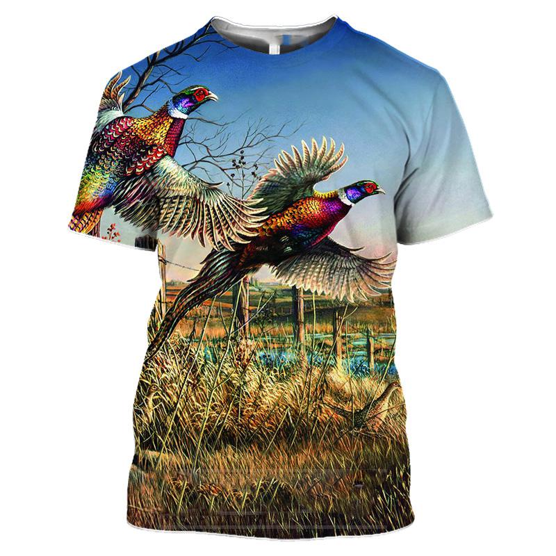 New Fashion Men Hoodies 3D Print T Shirt New Fashion Animal Hunting Duck Art T Shirt Tees Shorts Sleeve Apparel Unisex