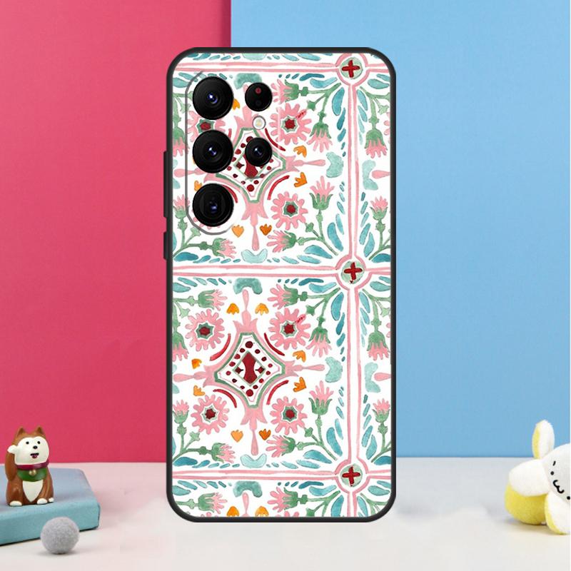 Марокканский плиточный чехол для Samsung Galaxy S23 Ultra S20 S21 S22 S24 S25 Plus S9 S10 S24 FE Задняя крышка