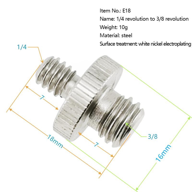 1/4" 3/8" Male Female Thread Screw Tripod Plate Screw Mount For Camera Flash Tripod Mic Metal Camera Accessories Mount Adapter