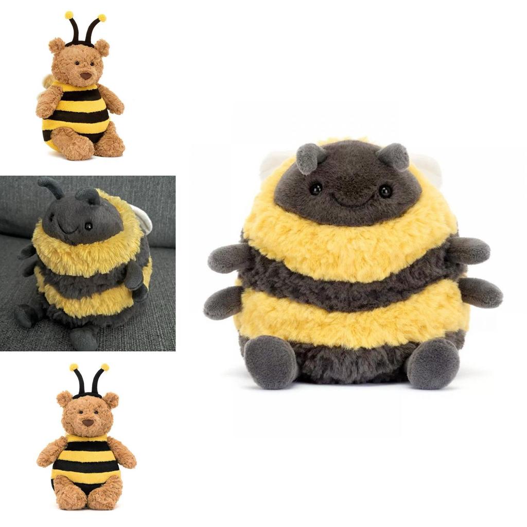 Large Bumblebee Teddy Bear With Short Hair Plush For Home Decor And Play