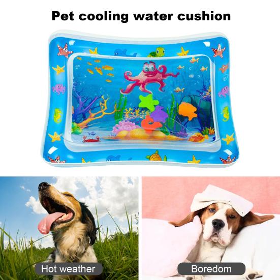 Игровой коврик с датчиком воды, утолщенный охлаждающий коврик для воды, интерактивный сенсорный коврик для воды, многофункциональный детский игровой коврик для кошек и детей