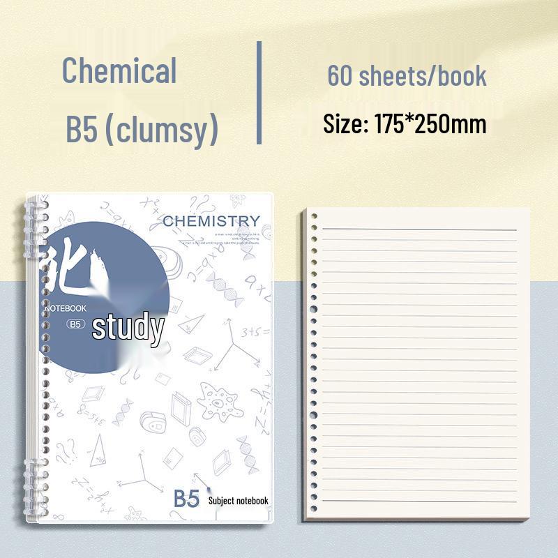 Утолщенный набор тетрадей на кольцах формата B5 для средней и старшей школы - Покрывает 9 предметов