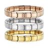 Эластичный итальянский браслет-цепочка Квадратный Популярный Модульный Браслет из нержавеющей стали Изготовление ювелирных изделий 9 мм Эластичная цепочка для рук