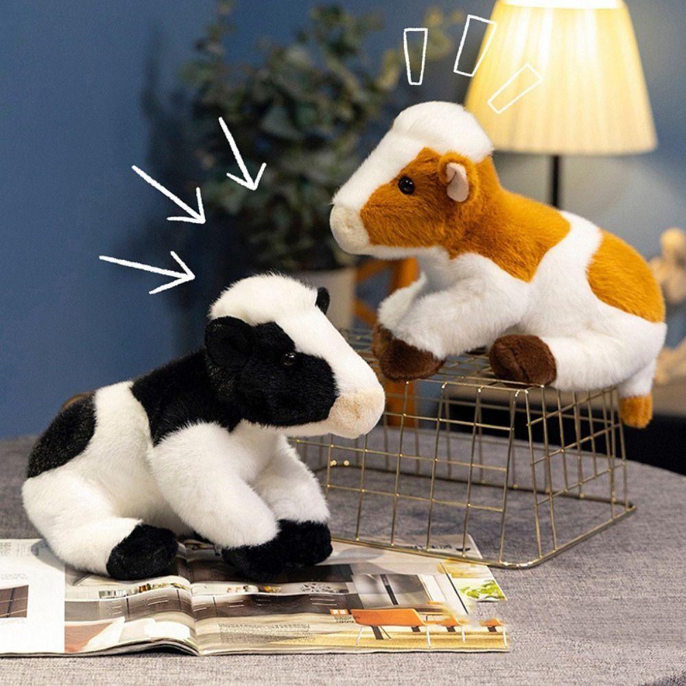 Симуляция Крупный рогатый скот Животное Плюшевая кукла Животное Корова Плюшевая игрушка Молочная корова Плюшевая кукла Украшение для дивана