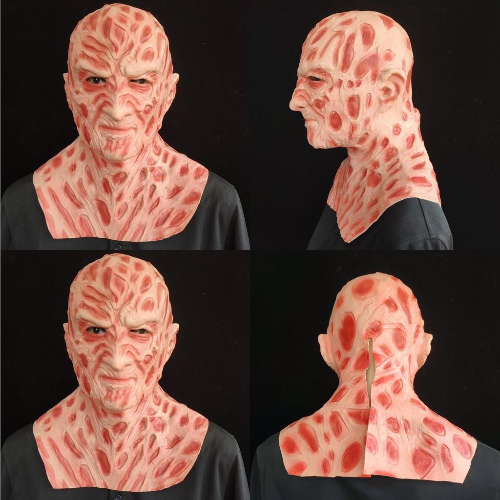 Фредди против Джейсона Набор латексной маски и перчатки Фредди Крюгера для костюмированной вечеринки на Хэллоуин