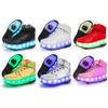 Hot Sale Double Wheel Luminous Runaway Shoes 2025 Skates Children's LED Wheels High Top USB Charging Pulley Light Shoes