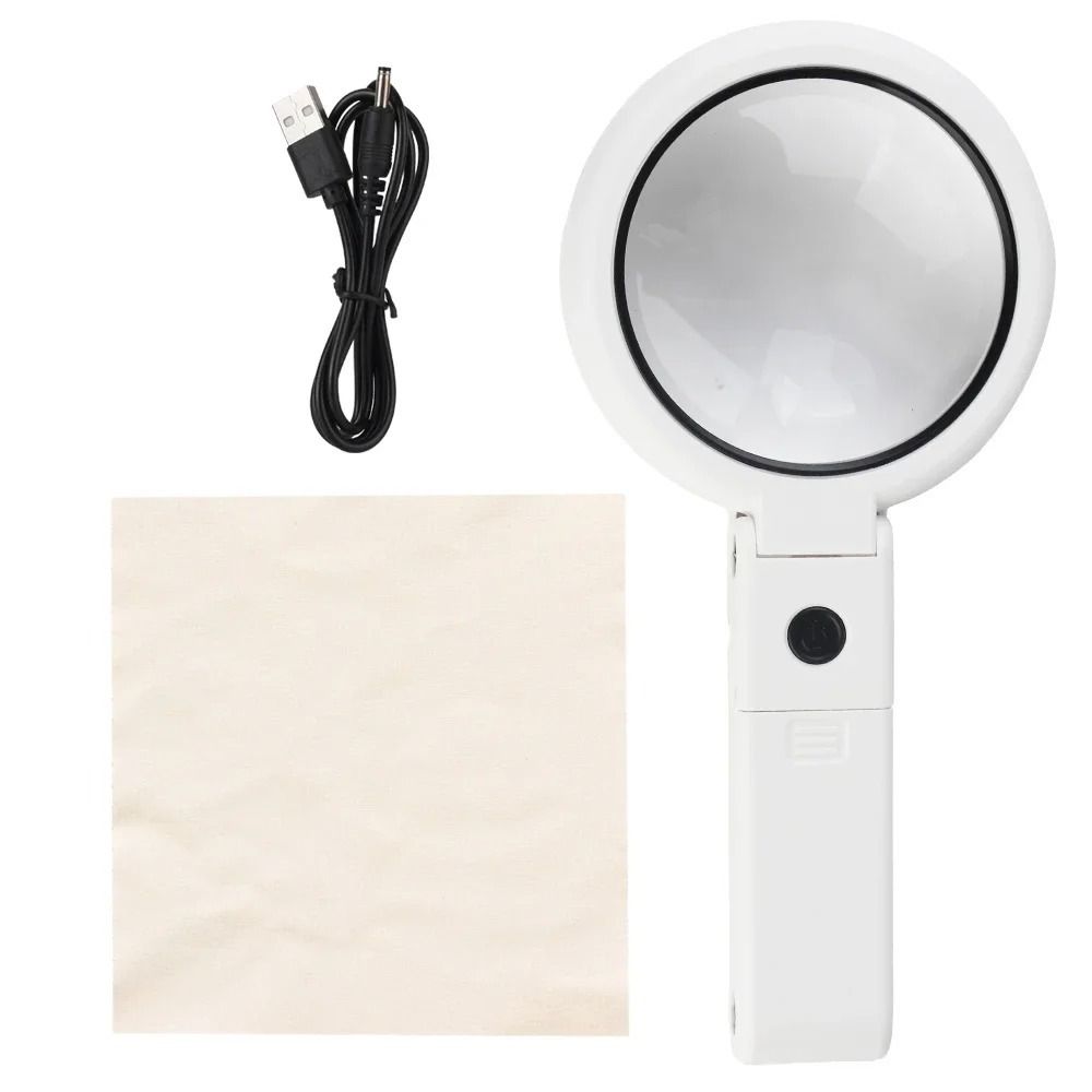 11x Magnification Magnifying Glass 8 LED Light Hand-held Jewelry Magnifying Glass Multi-purpose Portable Design