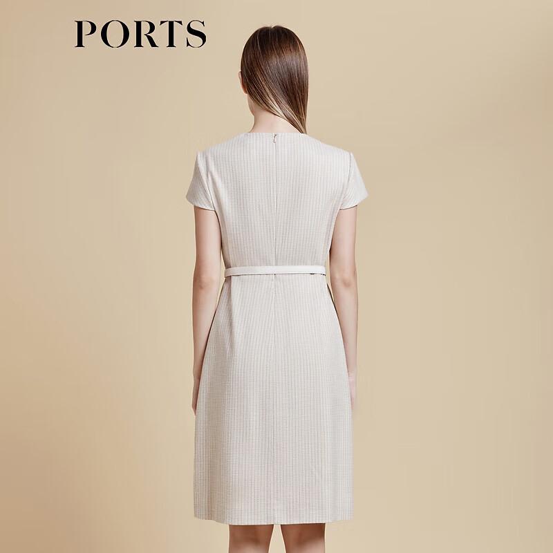 Ports Женское трикотажное миди-платье с коротким рукавом и V-образным вырезом