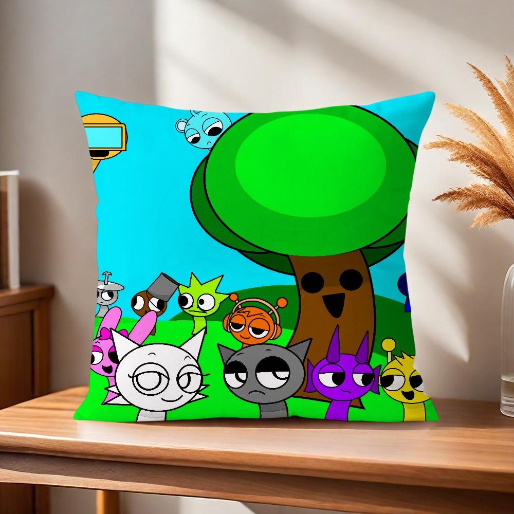 Мягкая наволочка S-Sprunki Игровая Для Дивана Гостиной Домашнего Офиса Декор Защитные Чехлы I-Incredibox Без Подушки