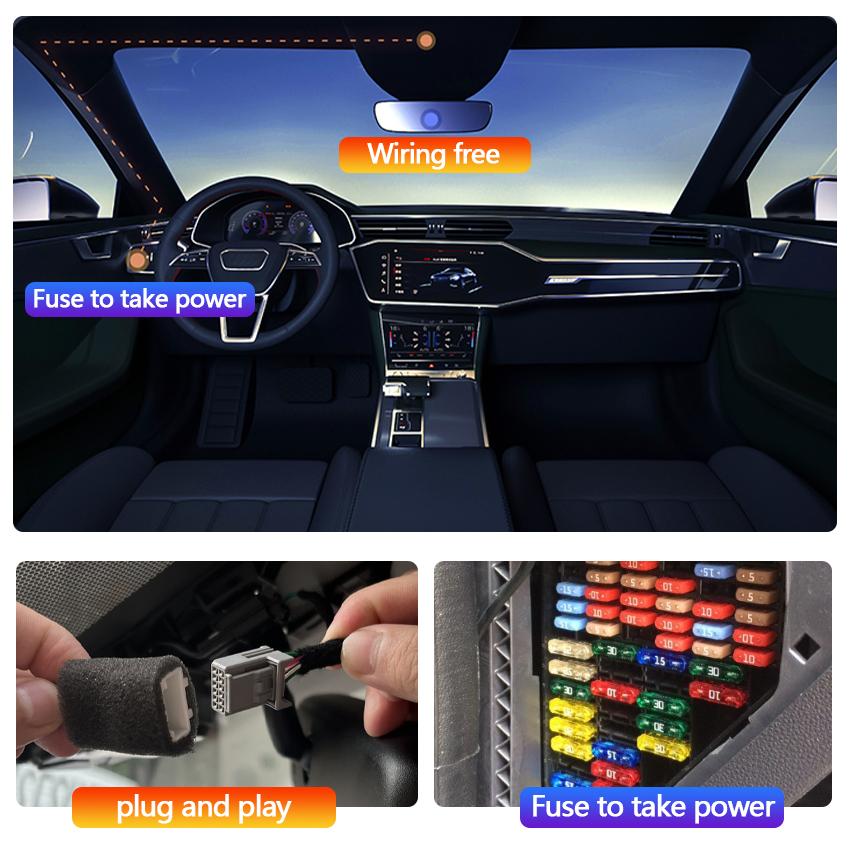 4K 2160P Plug and play Dash Cam For Volvo V60 Cross Country S60 2018~2022 Original Factory Look Easy to Use Car Video Recorder