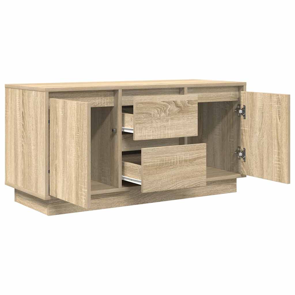 TV Stand with LED Lights Sonoma Oak 100 x 41 x 50 cm