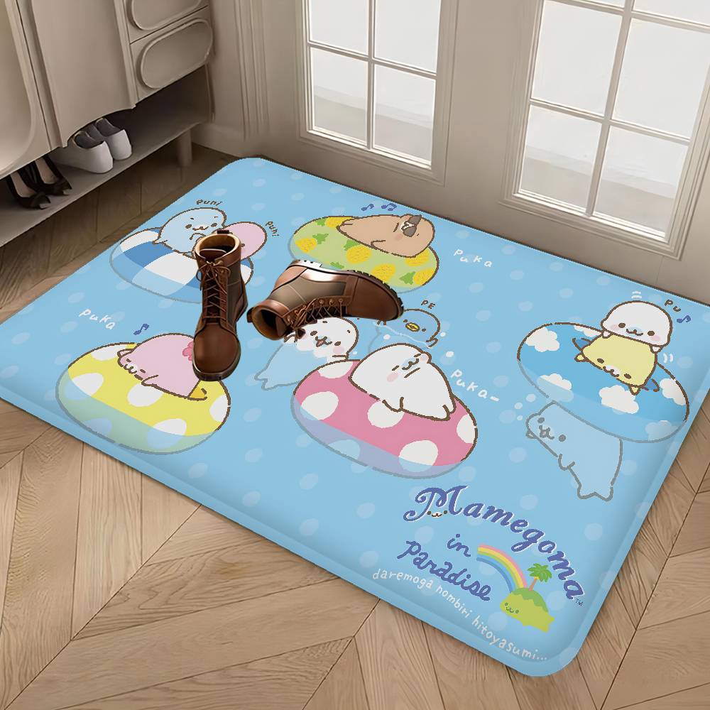 CUTE M-Mamegoma Hallway Carpet Washable Non-Slip Living Room Sofa Chairs Area Mat Kitchen Doormat Area Rug