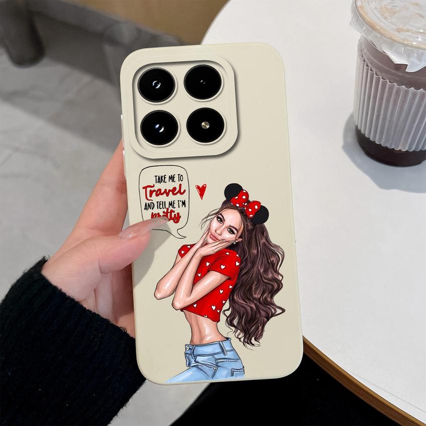 Модный силиконовый чехол для телефона для Xiaomi 17 14 14T 15 15T Pro Poco C71 C75 M7 M8 F7 F8 Премиальный противоскользящий прочный корпус для Xiaomi Capa