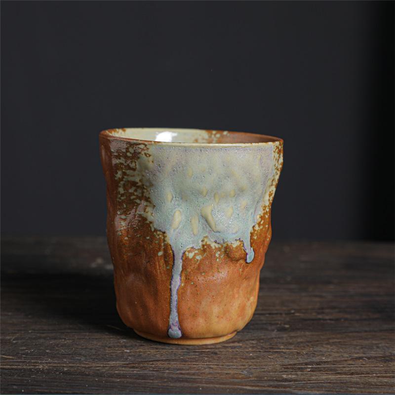 Kiln Cup Retro Teacup Ceramic Personal Cup Coarse Pottery Teacup Creative Ceramic Cup Espresso Cup