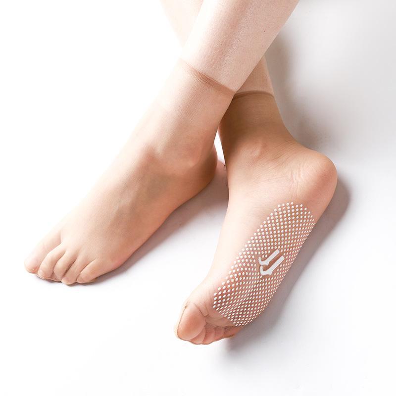 Нескользящие корейские стальные чулки третьего поколения — ультратонкие, невидимые, дышащие короткие носки для весны и лета.