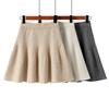 Женская вязаная юбка больших размеров Осень и Зима Свободная короткая А-силуэта Миди-юбка