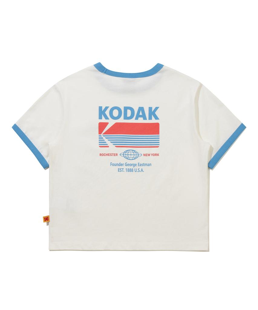 KODAK Breeze Pop Big Graphic Short Sleeve T-Shirt Women'S Ivory