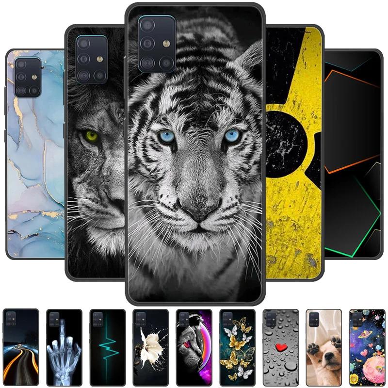 Чехол для Samsung A71 4G 5G Мягкий Силикон ТПУ Задняя крышка телефона Для Samsung Galaxy A Quantum Чехлы A716N Ударопрочный Бампер Fundas
