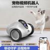 Pet monitoring removable home webcam video voice two-way intercom to accompany cats and dogs