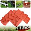 20Pcs Imitation Stone Garden Plastic Guardrail Villa Courtyard Outdoor Lawn Villa Decoration Gardening Anti-corrosion Mini Fence