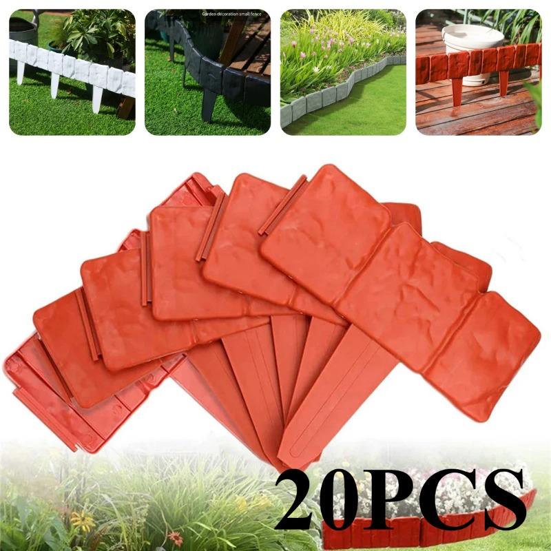 20 шт. Имитация камня садовый пластиковый ограждение вилла двор открытый газон вилла украшение садоводство антикоррозийный мини забор