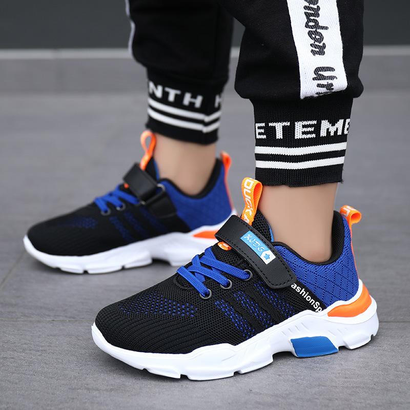 2025 Boys Shoes Children's Running Shoes Boys Autumn Shoes Spring and Summer Trendy Boys Sports Shoes Leather Soft Sole Medium and Old Children