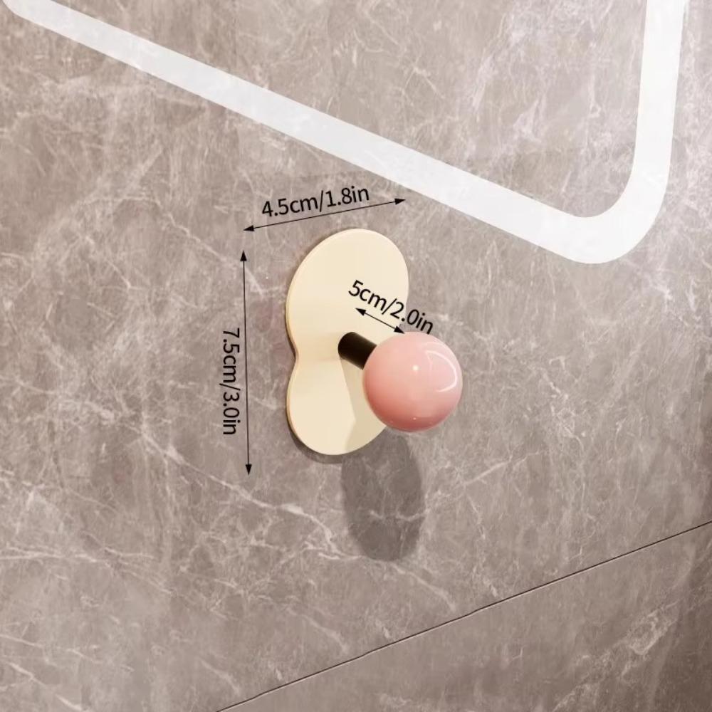 Wall Mount Dopamine Adhesive Hooks Heavy Duty Towel Hanger Colorful Bathroom Adhesive Wall Hook