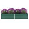 VidaXL Raised Garden Bed Galvanized Steel 240x80x45 Cm Green