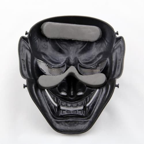 KENTO Shop: 14 Types of Survival Game Masks Available: Black, White, Gold, and Skull Designs (Hannya Black)
