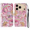 For iPhone 17 Pro Case Pattern Leather Wallet Phone Cover with Strap