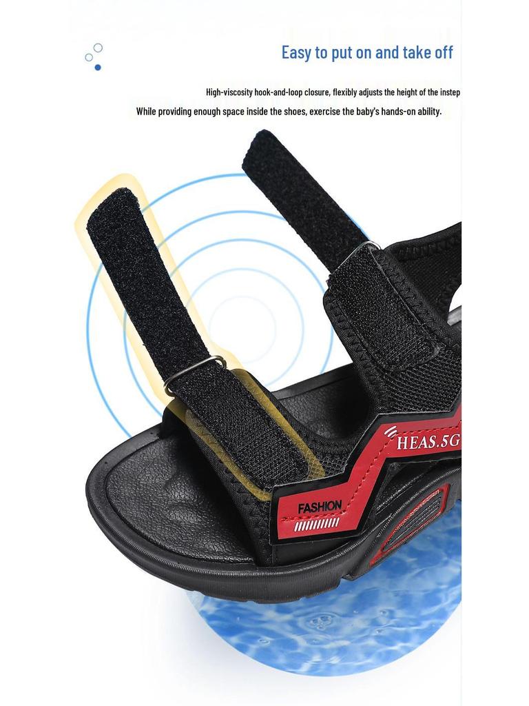 Summer 2025 Boys' Non-slip Sports Sandals: Soft Sole, Lightweight Beach Flip-flops for Kids
