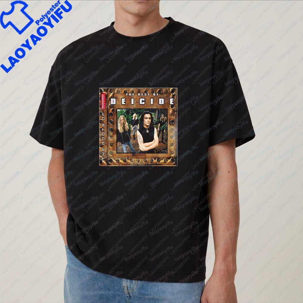 DEICIDE Classic Band Summer Casual Trendy MultiPurpose ShortSleeved Unisexs and WoUnisexs Roundneck TShirt